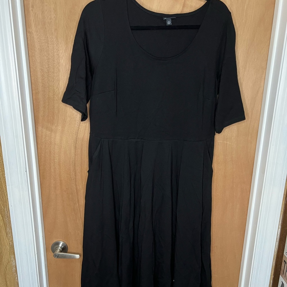 Black fit and flare dress